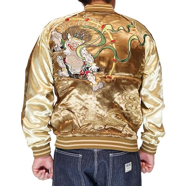 ✨極美品✨ヒューストン　ベロアスカジャン　ネイビー　サイズL HOUSTON (ヒューストン） ベルベット（別珍）スカジャン MAP