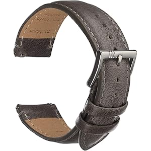 BEENING時計バンド 本革時計ベルト クイックレバー時計バンド - 男性と女性のための滑らかな子牛本革時計バンド G…