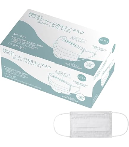 Amazon.co.jp: マツヨシ サージカルマスク 50枚入り 小さめサイズ ミニ