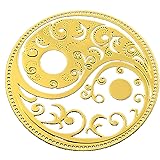 RELIGHT タオマーク 八卦 太極図 金属 ステッカー シール ゴールド (3cm（3枚）)