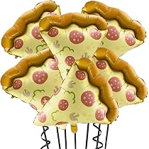 18 Bunte Pizza Cupcake-Topper – Glitzernd, Für Fast-Food-Partys, Babyparty, Geburtstag