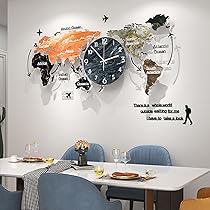 A.R.T 世界地図デザイン置き時計 NEXTIME Colorful World 8187 世界地図 カラフル デザイン