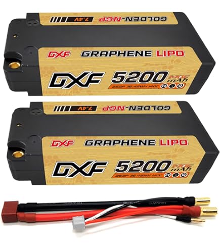 Amazon.co.jp: DXF 2组 ラジコン バッテリー 2S 7.6V 140C 6300mAh HV