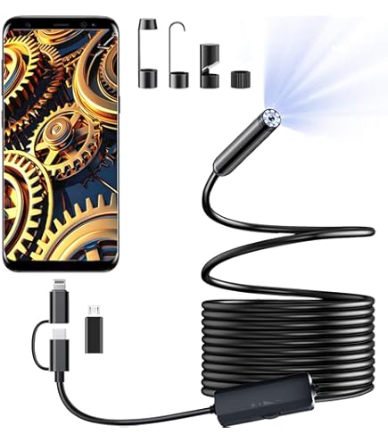 Amazon.co.jp: 【5mm極細＆350万画素】ファイバースコープ 内視鏡