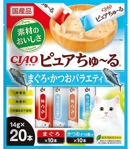 Amazon.co.jp: チャオ (CIAO) ピュアちゅ~る まぐろバラエティ 14g×20