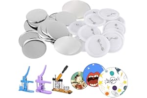 200個缶バッヂ ボタンバッジ バッジ作成用品 手作り缶バッジパーツ バッジ部品 58mm 缶バッジマシーン用 クリア 手芸用品 DIY 手作り素材 製作 パーツセット防錆 耐久性 手芸 ハンドメイド キット プロ 仕様