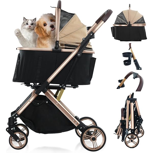 【ペットバギー】犬猫 小動物 鳥 爬虫 ペットカート 旅行 お散歩 Amazon | Pandaloli ペットカート ベビーカー 犬 バギー:小型犬 中型犬