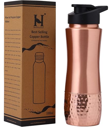 2activelife Pure Copper Water Bottle - 25.3 Oz Leakproof Bottle For Travel, Home & Office