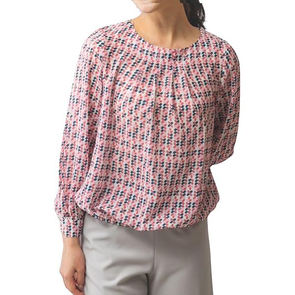 Amazon | [ナラカミーチェ] フラワーツイルフロントタック衿付き