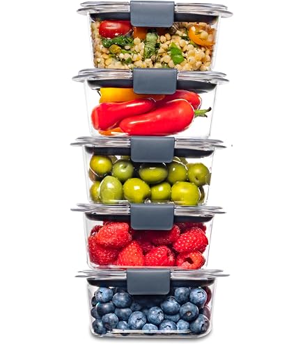Amazon | Rubbermaid (ラバーメイド) 漏れ防止ふた 食品保存セット