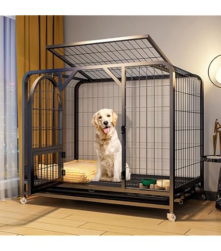 Amazon.co.jp: 犬 ゲージ 大型犬 ゲージ ペットケージ 屋根付き
