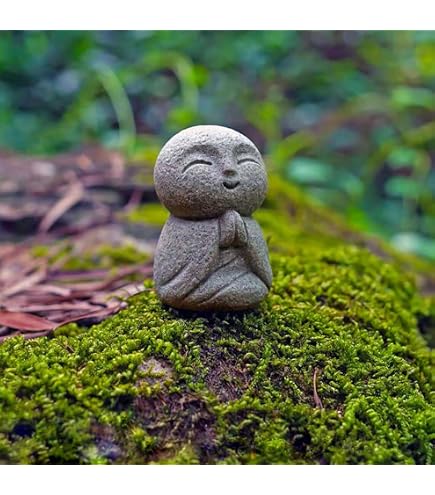 【癒し地蔵・わらべ地蔵・野仏・オブジェ】造園水石飾り石ガーデニング箱庭小僧 Amazon.co.jp: 癒しのお地蔵さん 置物 みかげ石 かわいい 御影石のお