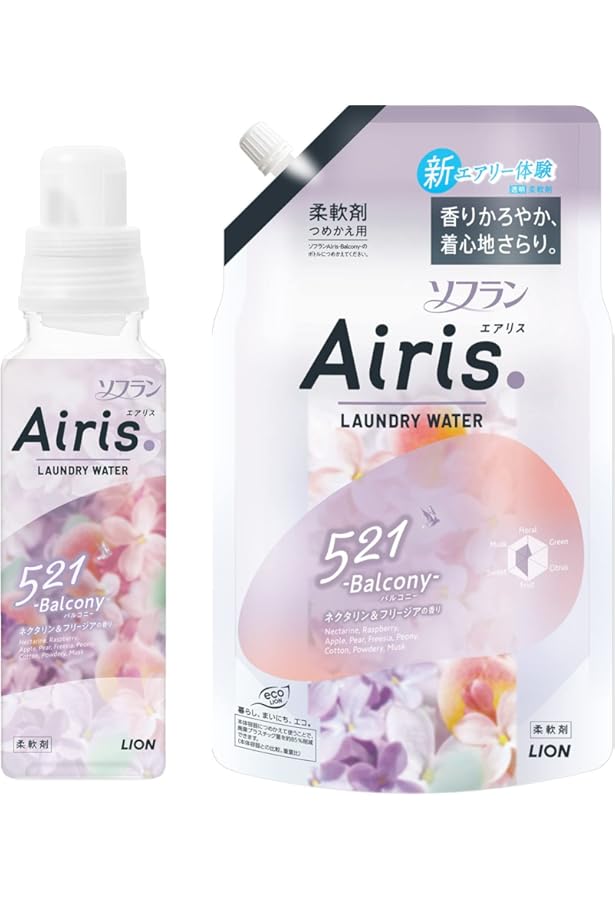 Amazon | 【柔軟剤】エアリス Laundry Water Balcony 521 詰替え850ml