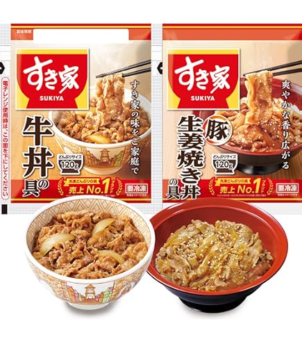 Amazon | お試しコラボ2種セット すき家牛丼の具5パック×なか卯親子丼