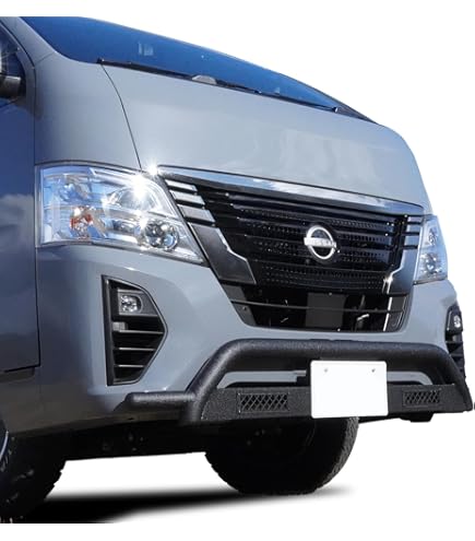 Nissan nv350 フロントバンパー グリルガード Amazon | WIN154 NV350 グリルガード 分割式 互換品 E26 前期