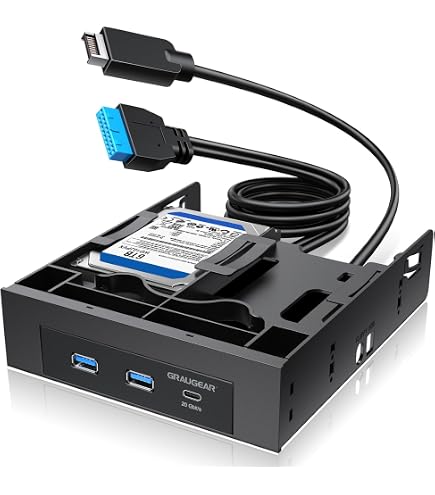 Amazon.co.jp: GRAUGEAR 5.25インチフロントパネルUSBハブ