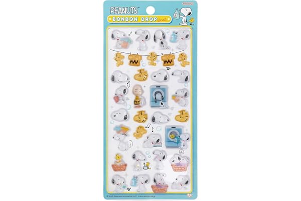 サンスター文具 スヌーピー シール ボンボンドロップシール ランドリー S8812187