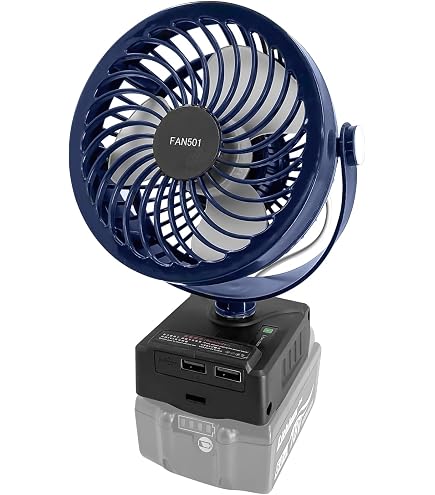 Amazon | Uniqwamo ポータブル充電式ファン ブラック & デッカー