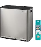 Amazon｜SONGMICS ゴミ箱 分別 ふた付き 3x18L ステンレス製 ペダル
