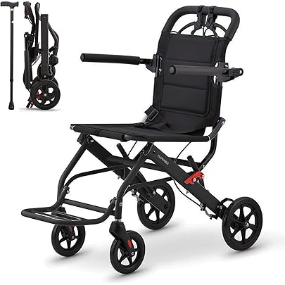 Zurcheel 介助用車椅子 旅行用 軽量 車椅子 介助型 折りたたみ式車椅子 Amazon | Zurcheel 介助用車椅子 旅行用 軽量 車椅子 介助型