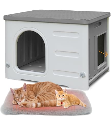 Amazon | 断熱キャットハウス 屋外用 耐候性プラスチック製 猫小屋
