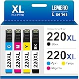 LEMERO Remanufactured Ink Cartridge Replacement for Epson 220 220XL - for Epson Workforce WF-2750 WF-2760 WF-2630 WF-2650 XP-
