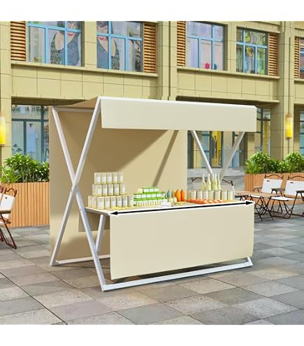Amazon.co.jp: Hggdsac 屋台 マルシェ什器 屋台セット 什器折りたたみ