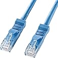 サンワサプライ L型カテゴリ5eより線LANケーブル 3m ライトブルー KB-T5YL-03LB