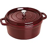 staub ストウブ 「 ピコ ココット ラウンド グレナディンレッド 28cm 」 大きい 両手 鋳物 ホーロー 鍋 IH対応 【日本正規販売品】 La Cocotte Round 40509-362