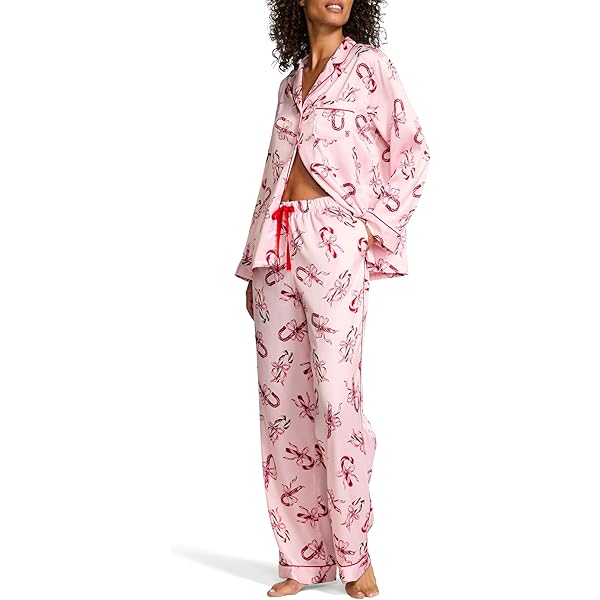 Victoria's Secret フランネルパジャマ XS 新品 Amazon | Victoria's Secret フランネルパジャマセット、長袖ボタン