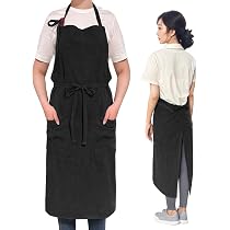 Amazon.co.jp: [anyasun] エプロン 首掛け リネン カフェ風 シンプル