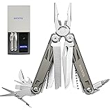 ROCKTOL マルチツール 19-in-1 マルチツールプライヤー チタンメッキハンドル 安全ロック 軽量 EDC ツール ナイロンシース付き ギフト 男性 アウトドアサバイバル ハイキング キャンプ用