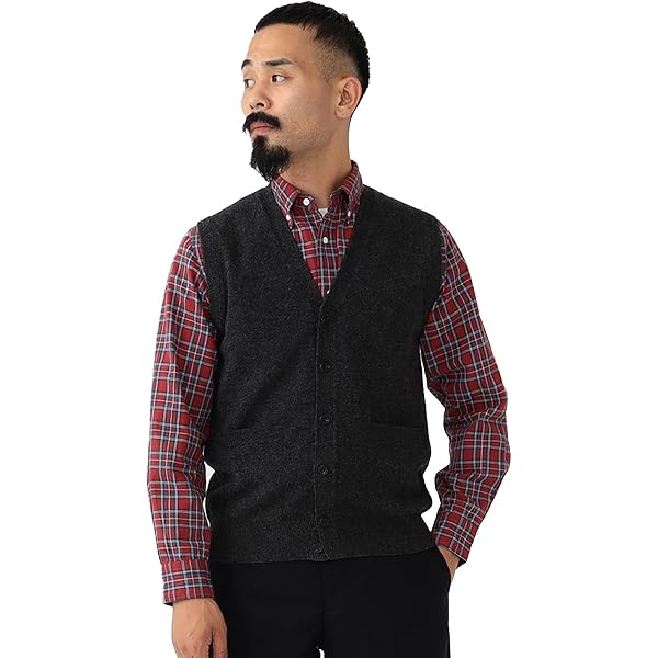 Amazon | [ビームスプラス] S/S ニット・ニットベスト Jamieson's 別注