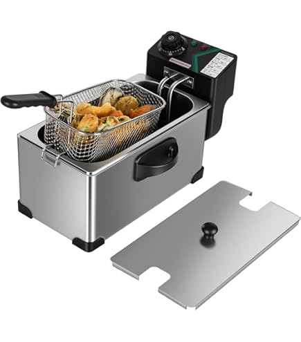 Amazon.co.jp: ダイシン商事 電気フライヤー FL-DS8 8L 一槽式 ミニ