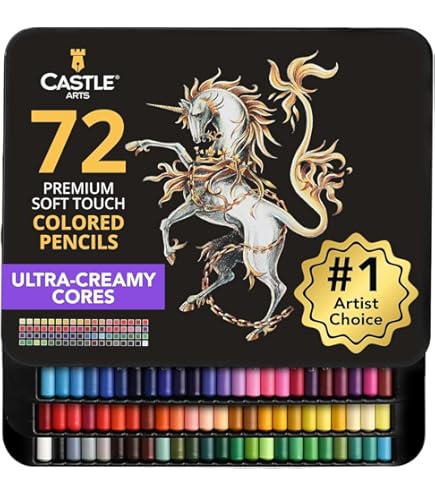 Amazon | Derwent Coloursoft Colouring Pencils Tin (Set of 72