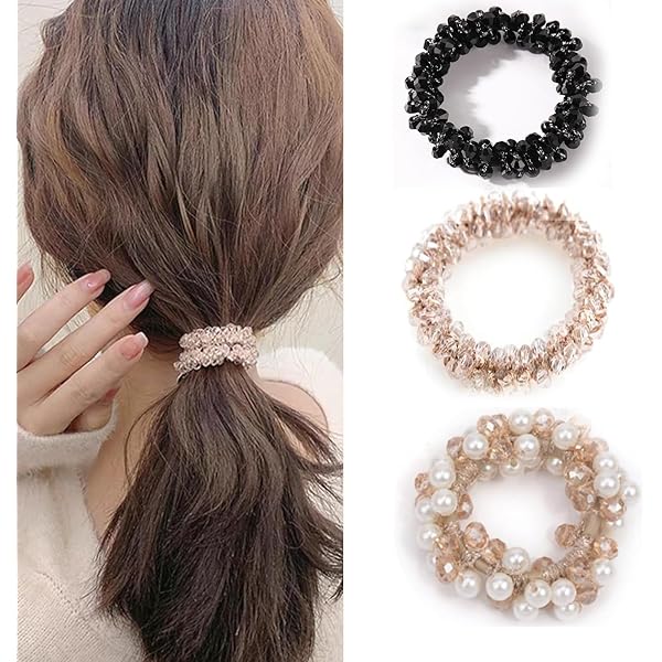 Amazon | （カンパニュラ327）ヘアゴム ダイアモンドフラワー ホワイト