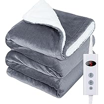 GOHHME 電気毛布 掛け敷き兼用 電気ひざ掛け 140×80cm 電気ブランケット 【両面使用可能フランネル＆厚手生地】6段階温度調節 5段階タイマー機能 こたつ布団 毛玉なし 敷きかけ兼用 ふわふわ 肩掛け 膝掛け 過熱保護 防寒対策 抗菌 防臭 ダニ退 GOHHME 電気毛布 掛け敷き兼用 電気ひざ掛け 140×80cm 電気