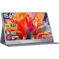 Intehill モバイルモニター 4k 15.6インチ 鮮やかな色彩と高輝度 DCI-P3 100%広色域 UHD 500nits 非光沢IPSパネル モバイルディスプレイ PC Xbox PS5 ゲーミングモニター U15NA