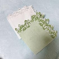 近沢レース　りす　婦人画報別注Star シロツメクサなど　タオルハンカチ 5枚組 Amazon.co.jp: 近沢レース タオルハンカチ シロツメクサ &YU