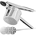 MOTYYA Stainless Steel Potato Ricer Heavy Duty Potatoes Masher With 3 Interchangeable Discs, Premium Grade Large Capacity Veg