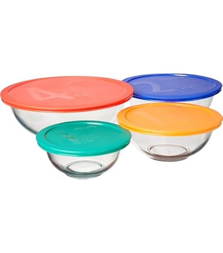 Amazon | パイレックス 8ピース グラスミックス ボールセット 100周年