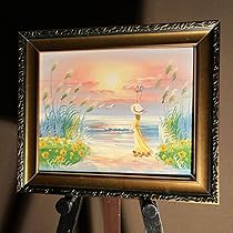 手書き油絵 海と海鳥 額付 絵画 インテリア 手書き油絵 海を眺める少女 額付 絵画 インテリア 油彩画 - メルカリ