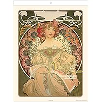 ミュシャ 四季 秋 Circle Fine Art Corporation ミュシャ『四季：秋』 リトグラフ・送料無料・新品額装・UV