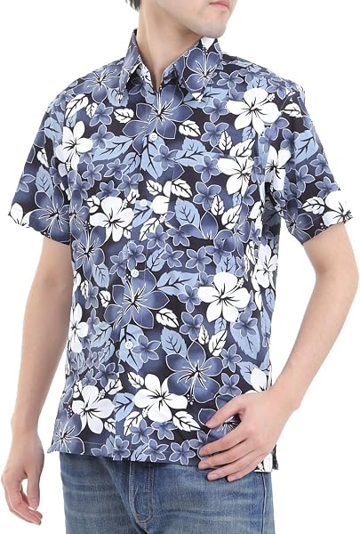Oki Aloha Shirt, Unisex, Kariyushi Shirt, Hibiscus - 1