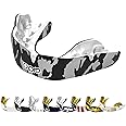 OPRO Mouthguard [Instant Custom Fit] Sports Mouthpiece Made in UK [Official Store] (Design & Color) (Adult, Black, White & Silver)