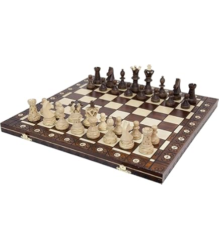 アンティークチェスセット 29x16x 9.5cmビンテージ木制折りたたみチェス盤アンティーク