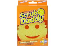  Scrub Daddy Flex Texture Cleaning Sponge, Original Yellow 4 1/8 inches