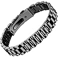 Jecanori Magnetic Titanium Steel Bracelets for Men - Men's Hematite Bracelet with Remove Tool & Jewellry Gift Box