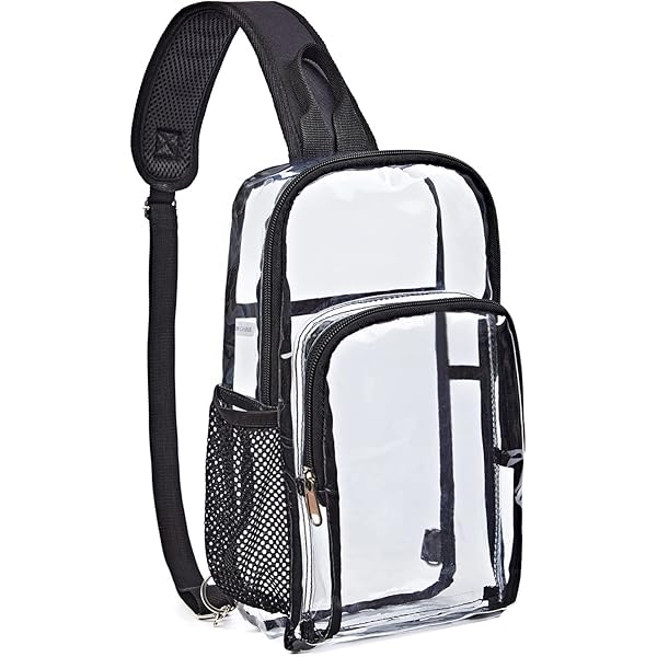 MOONBABY Clear Stadium Bag - Waterproof TPU Crossbody & Fanny Pack For Events