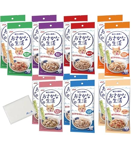 Amazon | アイシア チキンとかつお生活 180g（60g×3袋）3種類×2 計6個